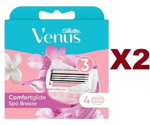 2PZ GILLETTE VENUS RICARICA COMFORTGLIDE SPA BREEZE 3 LAME DA 4 TESTINE RICAMBIO