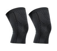 2pz Ginocchio Manicotti Ginocchio Tutore Nylon Nero Dimensione S