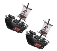 2Pz Gioco Da Bagno Nave Pirata Elettrica Nero Per Bambini