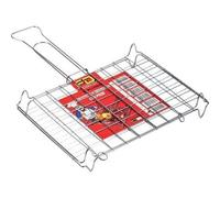 2PZ GRATICOLA BARBECUE A BARRE DOPPIA FD ACCIAIO CROMATO CM 35X25