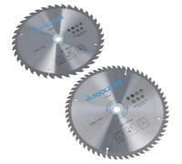 2pz Lame circolari TCT da 250mm 40 e 60 denti con anelli adattatori TE321