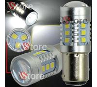 2pz LAMPADA LED Stop Luci Freni BAY15D 1157 P21/5W 15SMD CANBUS BIANCO 12V