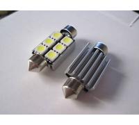 2pz LAMPADINE 6 LED luci targa SILURO 39mm NO ERRORE N3