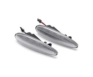 2pz LED Indicatori laterali ripetitori indicatori di direzione luci ambra lampeggiante indicatore laterale compatibile con Fiat Marea Croma II Palio Albea Strada Euro Spec Bravo e Brava HGT