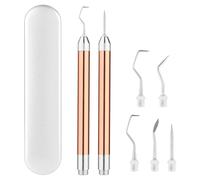 2pz LED Strumenti per Diserbo per Vinile con 5 Ganci, Artigianale Strumenti per Diserbo per Vinile con Luce Set di Penne per Diserbo per Sagome Artigianato Fai-Da-Te con Custodia, Senza Batteria