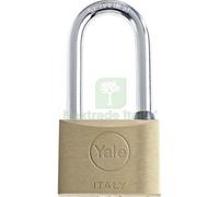 2PZ LUCCHETTO ARCO EXTRALUNGO YALE OTTONE ARCO CROMATO CHIAVI 2 MM 40X66: