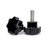 2pz M12×60mm Vite per impugnatura Torx in acciaio inox 304 impugnatura a stella Vite a mano in bachelite Testa del pomello a sette stelle