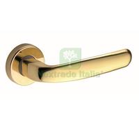 2PZ MANIGLIA "EASY" C ROSETTA INNOX BRASS: