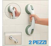 2pz MANIGLIA MANIGLIONE SICUREZZA PER ANZIANI DISABILI DA VASCA DOCCIA A VENTOSA