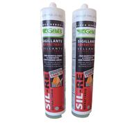 2Pz Mastice refrattario silicone alta temperatura 1200°C Forni stufe e caminetti