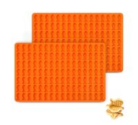 2pz Mini Stampi in Silicone per Pesci, 112 Cavità a Forma di Piccolo Pesce Rosso Stampi per Dolcetti per Cani Antiaderente Stampo per Biscotti per Dolci Caramelle Cioccolato Biscotti Cracker