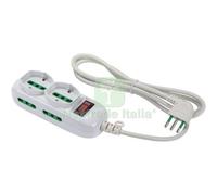 2PZ MULTIPRESA BIPASSO SCHUKO + TERMICO TRIAX FME BIANCO POSTI 6 2P+T 16A N°XMM: