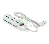 2PZ MULTIPRESA BIPASSO SCHUKO + TERMICO TRIAX FME BIANCO POSTI 9 2P+T 16A N°XMM: