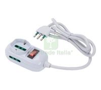 2PZ MULTIPRESA TRIAX BIPASSO + SCHUKO+ TERMICO RETAIL BIANCO POSTI 3 2P+T 16A N: