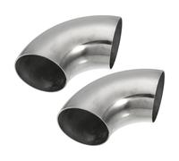2pz OD 2.75" 90° 1.5mm Spessore Automobile Tubo Gomito Scarico