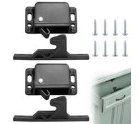 2PZ Passivata Plastica Grabber Catch Latch 13N Pullup Piccola Serratura Nascosta in Plastic Nera Chiusura per Porta dell'Armadio Chiavistelli Push-To-Close Latch per Cassetti Camper e Roulotte