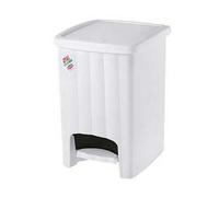 2PZ PATTUMIERA A PEDALE MARGHERITA IN POLIPROPILENE LT.20 - cm.30x26x38,5h. -...