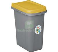 2PZ PATTUMIERA IMMONDIZIA ECO SYSTEM STEFANPLAST GIALLO LT 15 CM 33X22 H.CM 41:
