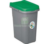 2PZ PATTUMIERA IMMONDIZIA ECO SYSTEM STEFANPLAST VERDE LT 15 CM 33X22 H.CM 41: