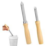 2pz Perforatore per Coperchi di Tazze di Limonata per Cannuccia, Perforatore per Cannucce per Coperchi di Plastica Perforatore per Cannucce per Coperchi di Acqua al Limone e Tè al Latte