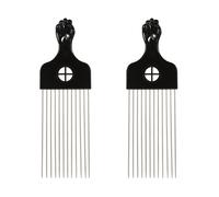 2pz Pettine per Capelli Metallo,Pettini per Capelli Africani Metallo,8.70"x2.80"