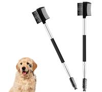 2pz Pettine per Occhi per Cani a Doppia Testa, Setole Morbide Spazzola per Pulizia Degli Occhi Cani Smacchiatore per Occhi Cani Booger per Gatti Strumenti per Toelettatura Animali Domestici