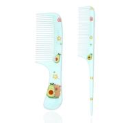 2pz Pettini per capelli a Forma di Capibara, Adorabili Pettini in Plastica a Denti Fini e Coda di Topo per Bambini Piccoli e Ragazzi Antistatici Capelli Bagnati Asciutti (Verde)