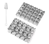 2pz Piccoli Stampi Biscotti in Acciaio Inossidabile, Stampi Cracker a Forma di Pesce Rosso e Osso Cane 50 Cavità per Mini Biscotti a Forma Animale Snack per Cottura di Impasti Antiaderenti