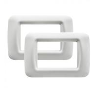 2PZ Placca Bianca 3 Posti moduli compatibile con Gewiss System