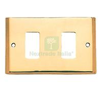 2PZ PLACCA COPRIFRUTTI COTTALI OTTONE POSTI 2 MM 125X74 MAGIC VENUS: