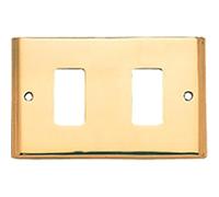 2PZ PLACCA COPRIFRUTTI COTTALI OTTONE POSTI 2 MM 125X74 MAGIC/VENUS