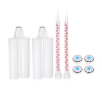 2pz Plastica Resina Miscelatore Doppio Colla Cartuccia per 200ml 1:1 AB