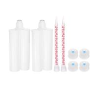 2pz Plastica Resina Miscelatore Doppio Colla Cartuccia per 400ml 1:1 AB