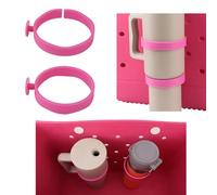 2pz Portabicchieri per Bogg Bag Compatibile con Stanley da 30oz 40oz Borracce, Portaborraccia Inserto in Plastica per Bogg Bag e Simply Southern Beach Totes (Rosa)