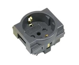 2PZ PRESA SICUREZZA SCHUKO SU DUE MODULI "ARC" - 2 poli+terra 16A SCHUKO con sicurezza (7892.D)