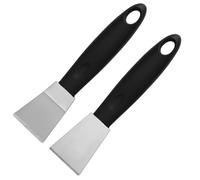 2pz Professionali Set di Raschietto per Stampante 3D, Acciaio Inox Testa Dritta & Curva Strumenti Stampa Durevoli Accessori Letto Stampante 3D con Impugnatura Plastica Antiscivolo