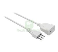 2PZ PROLUNGA LINEARE BIANCO 2P+T 10A N°XMMQ 3X0,75 MT 3: