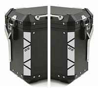 2pz Rifrangenti Strisce Adesivi compatibili con TOURATECH Valigie LATERALI (Bianco)