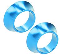 2Pz Rondelle Coniche in Lega di Alluminio CNC 15mm per Bici, Spessori Front Fork, Leggere e Resistenti - Installazione Semplice, Compatibili con Mountain e Road Bike (Blu)