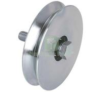 2PZ RUOTA CANCELLO A FISSARE GOLA V 402 COMBI ZINCATA + CUSCINETTO MM 60: