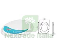 2PZ SEDILE WC GABBIANO IN POLIPROPILENE BIANCO CM.47X38X4H. :