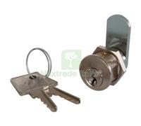 2PZ SERRATURA A CILINDRO LEVA DRITTA 22 MERONI OTTONE SATINATO F.MM 20 L.MM 25: