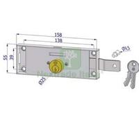 2PZ SERRATURA PER SERRANDA LATERALE CILINDRO FISSO TONDO DX (2275DZB4508XX2):