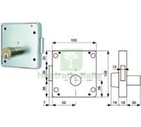 2PZ SERRATURE APPLIC. PER CANCELLI 2 MANDATE SOLO CATENACCIO CILINDRO FISSO 426: