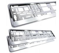 2Pz Set Supporto Targa Cromato Supporto Numero Targa