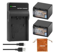 2Pz Shentec 7.4V 2600mAh Li-ion NP-FV50 NP-FV50 batteria + caricatore per Sony NP-FV30 NP-FV40 FV70 FV100 batterie; HDR-CX150E HDR-CX170 HDR-SR68 DCR-SR20E HDR-CX190 HDR-CX130