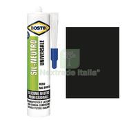 2PZ SILICONE NEUTRO SIL BOSTIK NERO RAL 9005 ML 300: