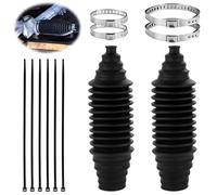 2pz Soffietto Cremagliera e Pignone per Auto, Set di Soffietti per Cremagliera Dello Sterzo Kit di Soffietti per Tiranteria Interna in Silicone con 4 Morsetti di Bloccaggio e 6 Fascette Cavi