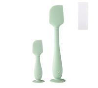 2pz Spatole Crema per Pannolini Bambini con Custodia, 2 Misure Applicatore Pasta in Silicone Morbido e Flessibile Spatola Crema Anti-Eritema da Pannolino per Bambini Spazzola Sederino(Verde)