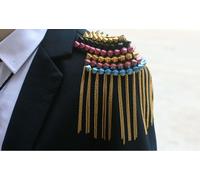 2Pz Spilla Spallina Punk Gotica Con Frange Vintage Fai Da Te Costume